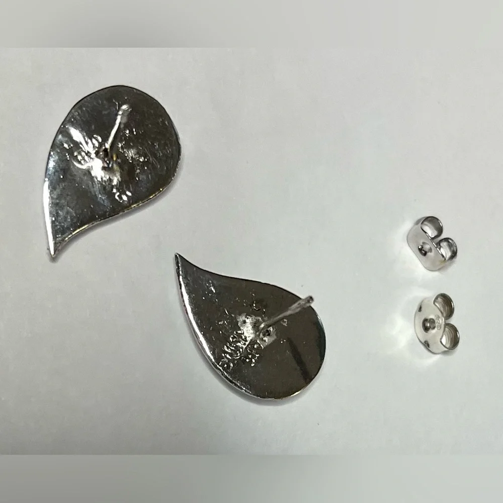 Sterling silver pierced earrings jewelry - Picture 10 of 16